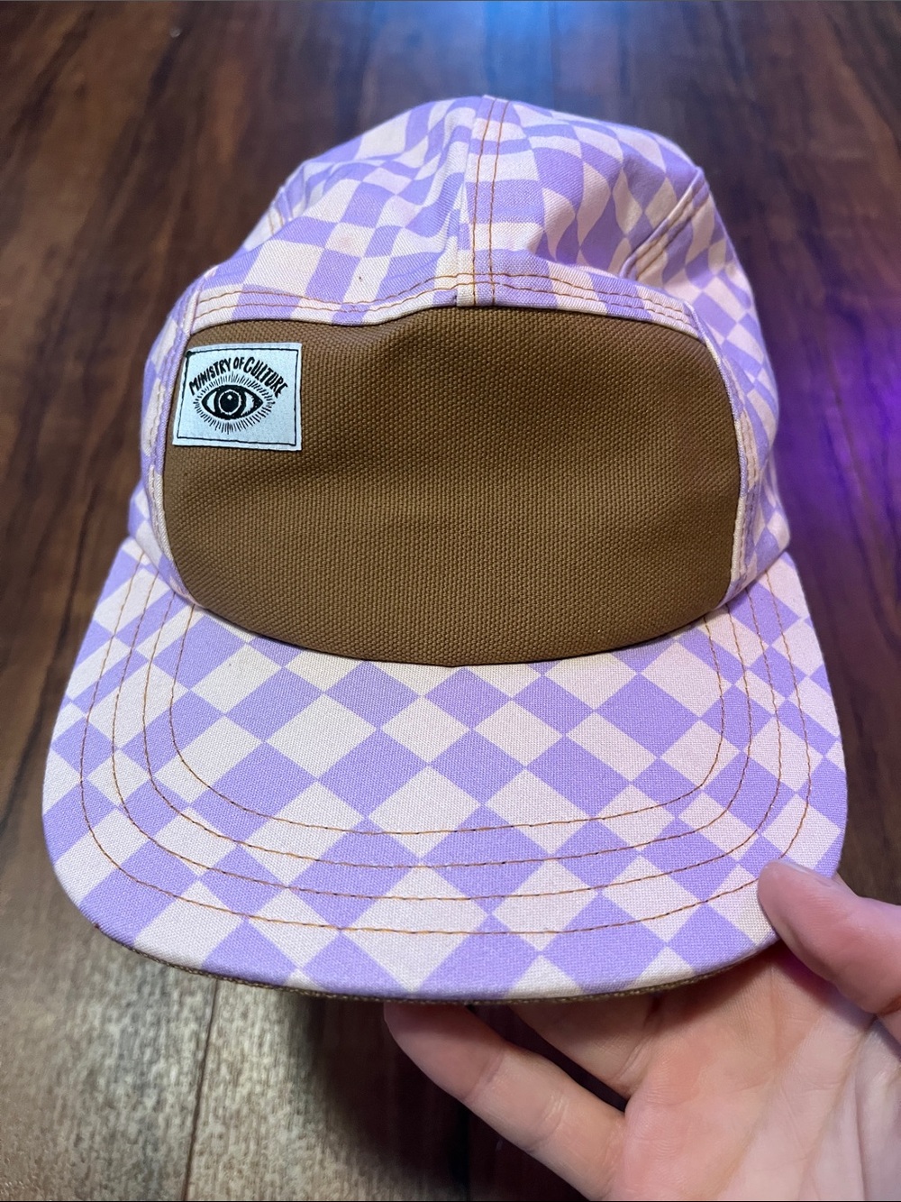 Ministry of Culture- purple / pink checkered hat